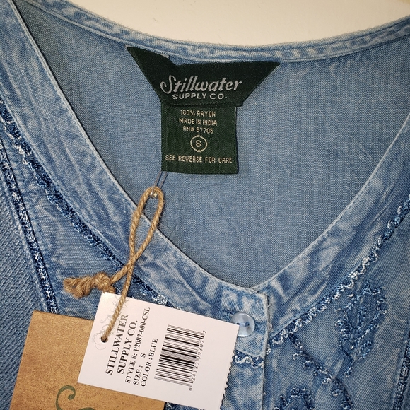 Stillwater Supply Co. Blue Lace Top Western Style NWT - Picture 4 of 6